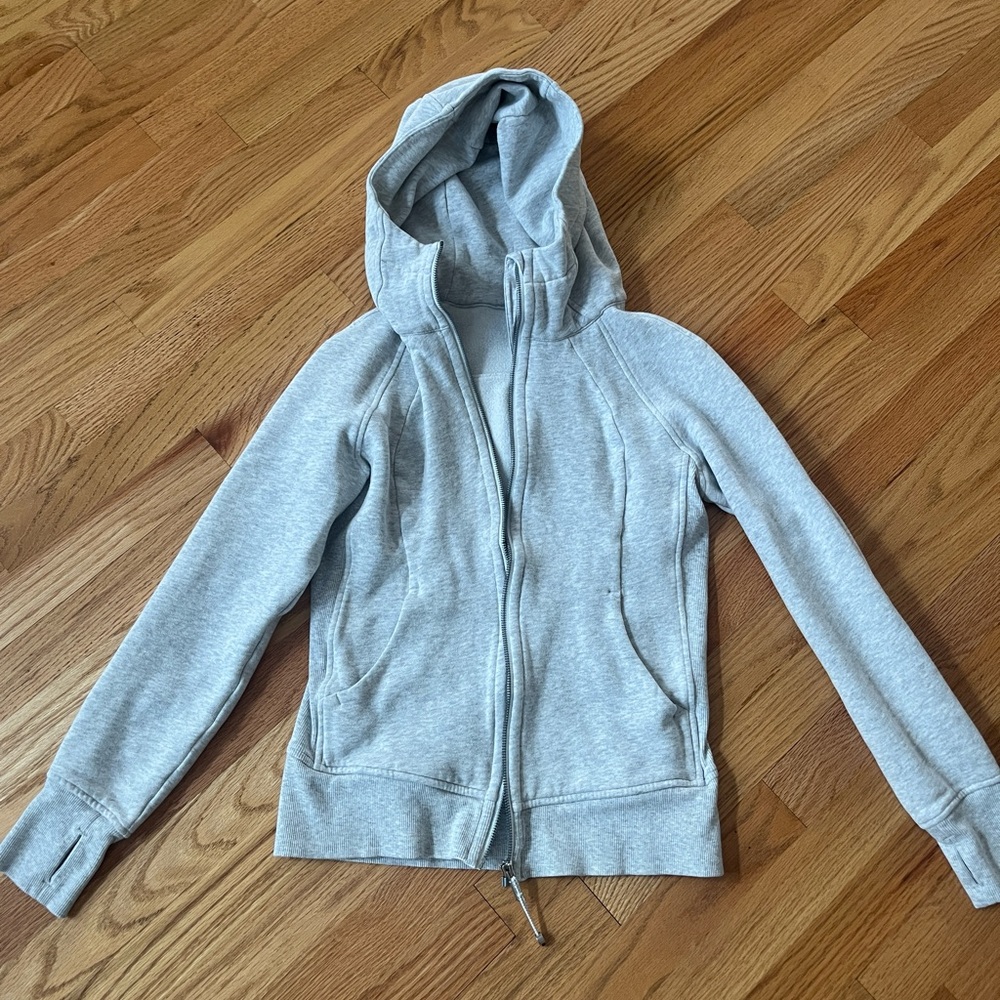 Lululemon scuba full-zip hoodie grey size 6